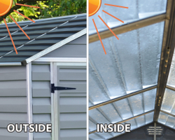 Сарай из поликарбоната Palram SkyLight 6x12 grey