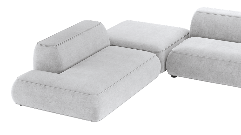 Модульный диван Генрих (Genrih), 4160 мм Угловой пуф