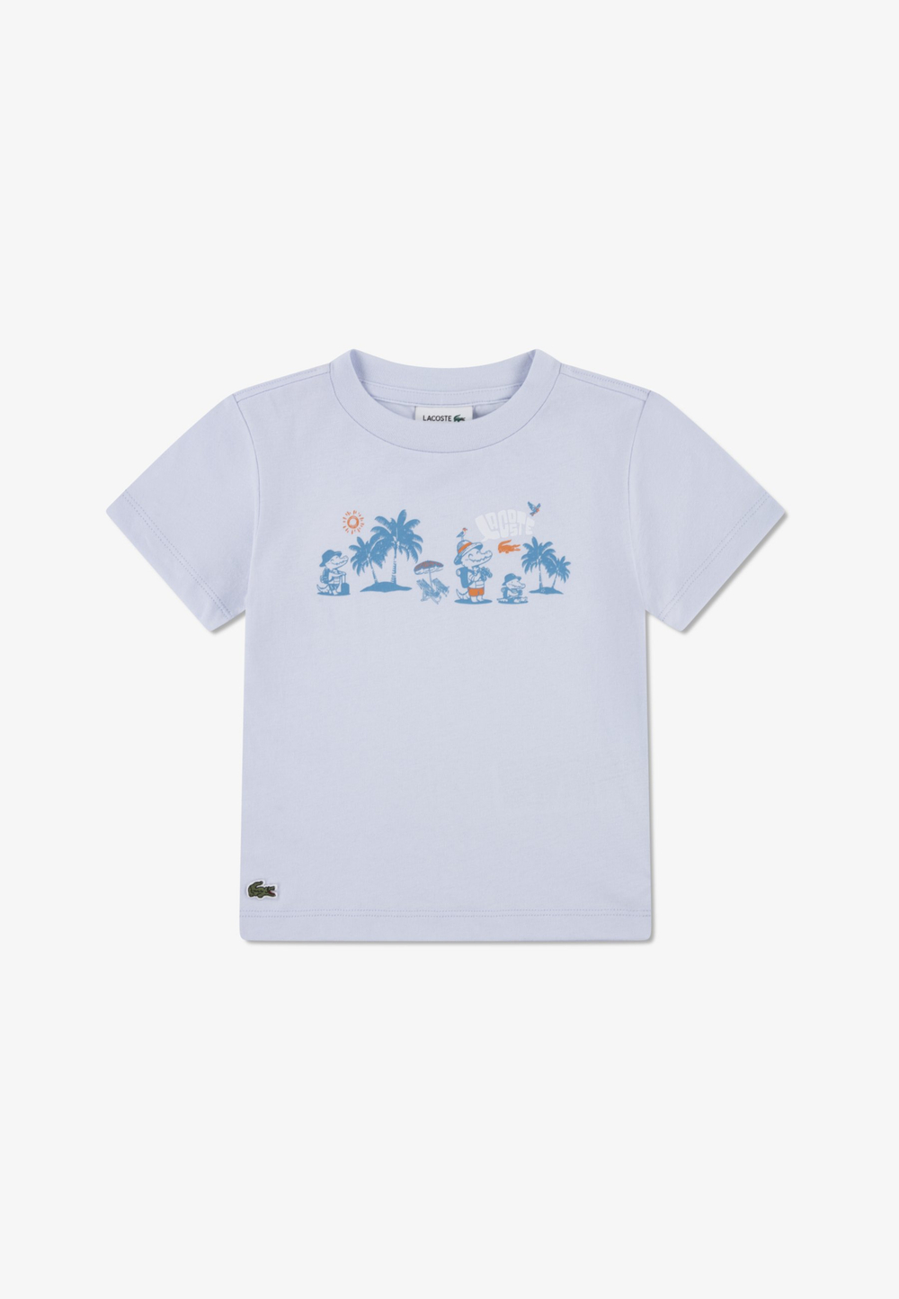 Lacoste BEACH CROC - Футболка с принтом - Голубой
