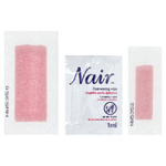 Nair, восковые полоски для эпиляции, для лица и зоны бикини, экстракты цветков орхидеи и вишни, 40 восковых полосок и 4 салфетки