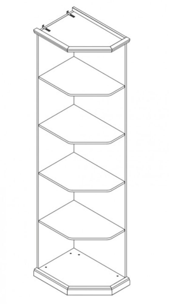 Мишель (Эра) Стеллаж торцевой для шкафа (левый)