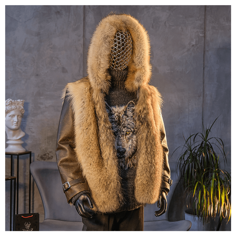 Куртка с мехом волка «Волчья бригада»
