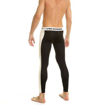 Мужские легинсы черные с белой вставкой Van Baam 39292