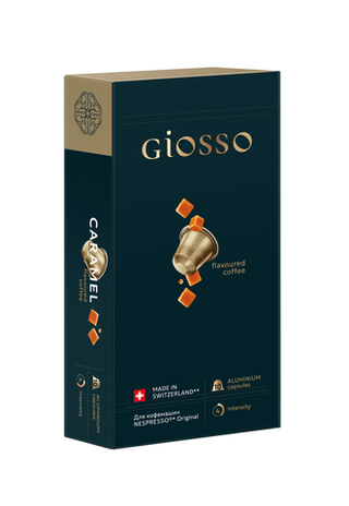 "CARAMEL" GIOSSO Кофе натураль-й жарен-й в алюмин. капсулах (52г.*10 - кол-во ед. в коробке)