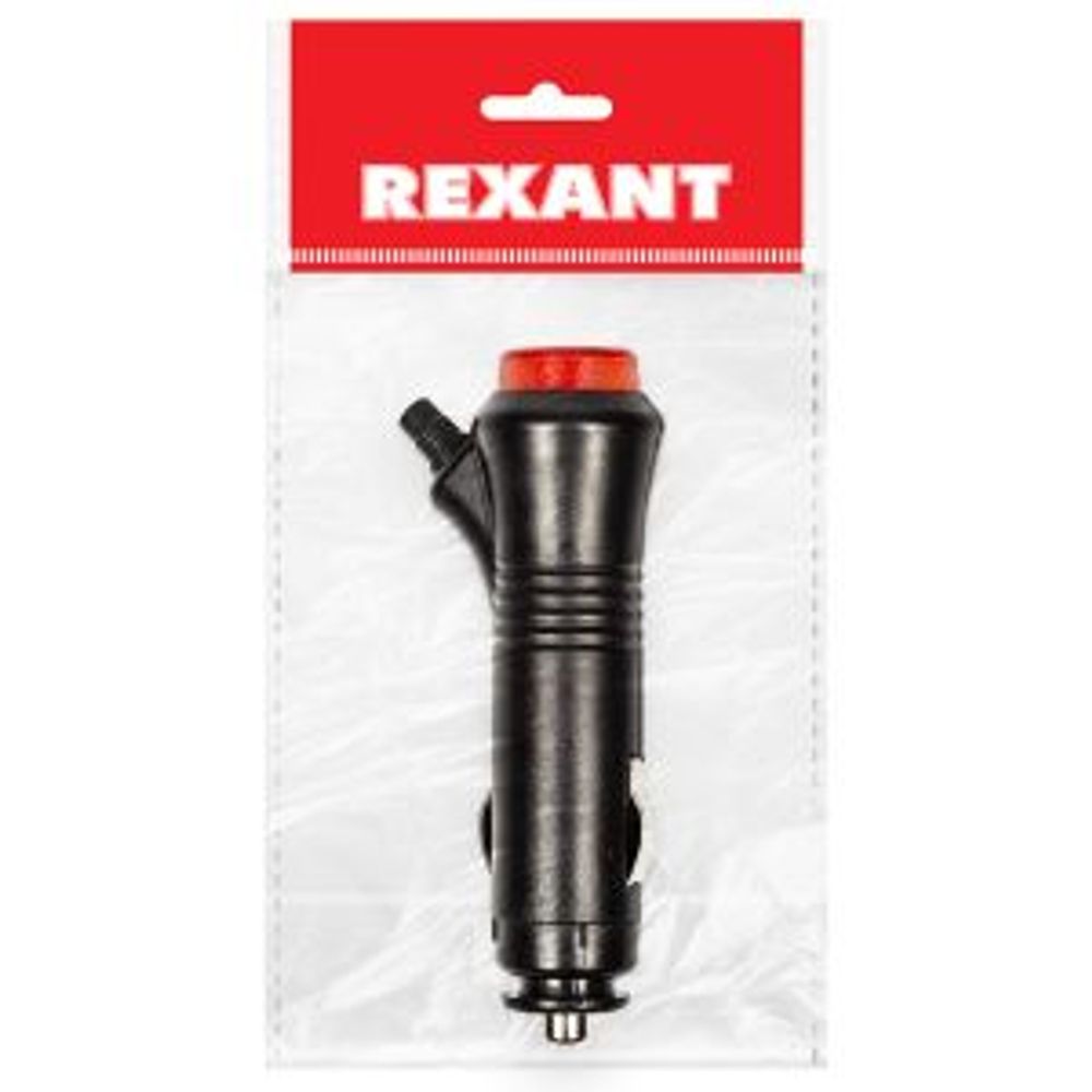 Штекер автоприкуривателя с кнопкой REXANT
