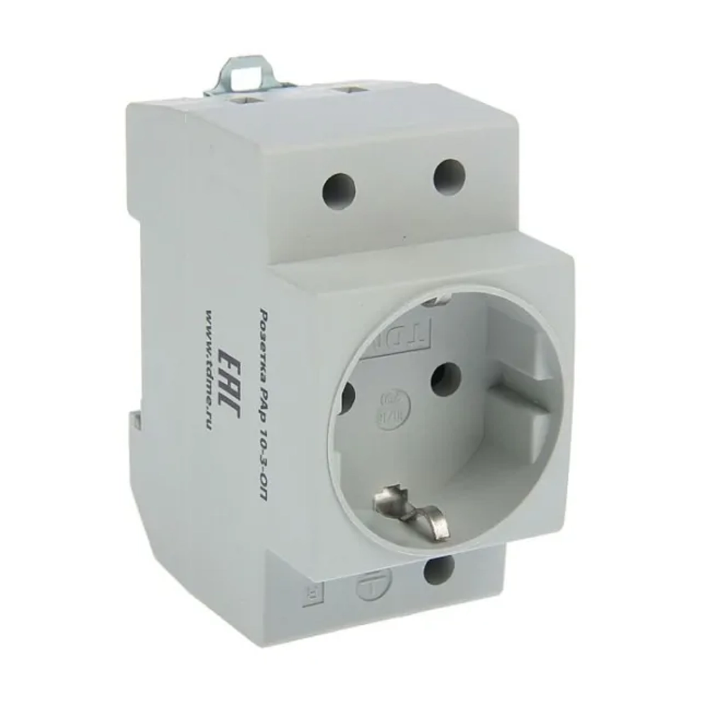 Розетка с заземляющим контактом на DIN-рейку