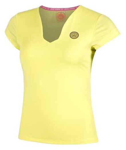 Женская теннисная футболка Bidi Badu Spectrum V-Neck - Yellow