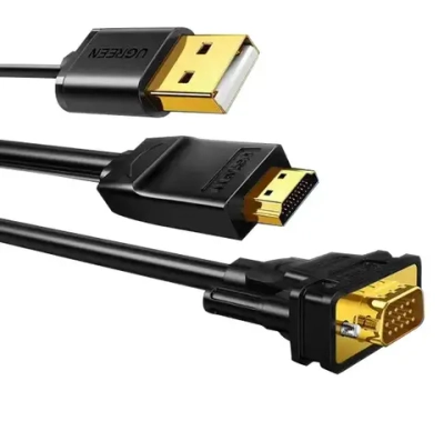 Кабель HDMI - VGA, 1.5m, UGREEN 30449