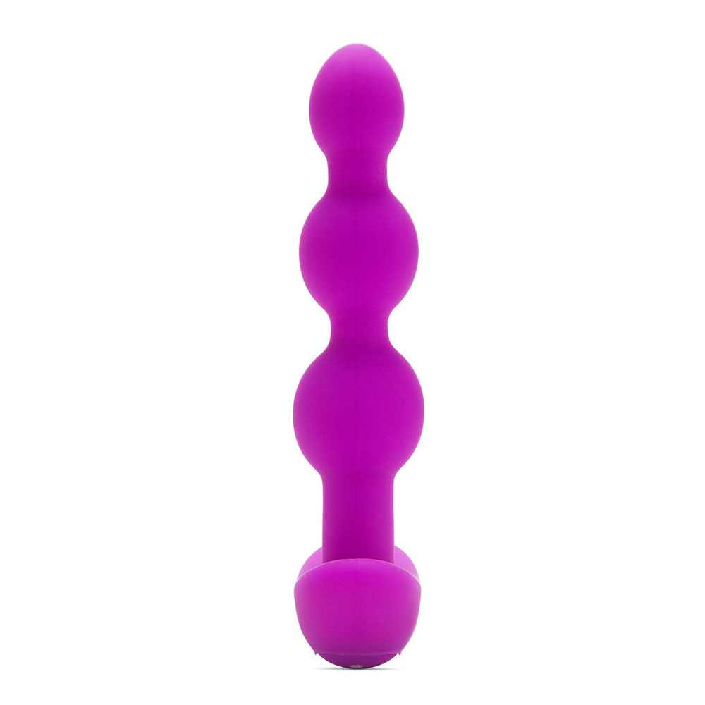 b-Vibe Triplet Anal Beads FUCHSIA - Анальная елочка с 2мя моторами