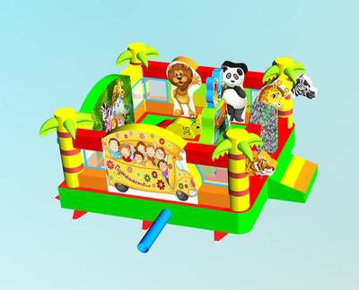 Коммерческий надувной батут "Сафари-экскурсия" без горки, 4*4*2,3 м