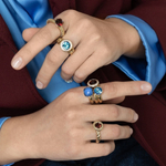 Кольцо Qudo FIRENZE 19 (G) Light Sapphire 107001/40-4715 19 размер 19