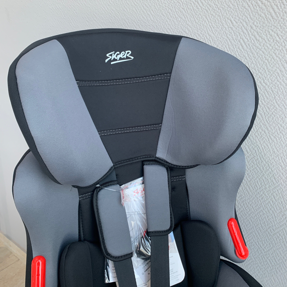 Детское автомоб. кресло "КОСМО" груп. 1-2-3(серый люкс) 9-36 кг.