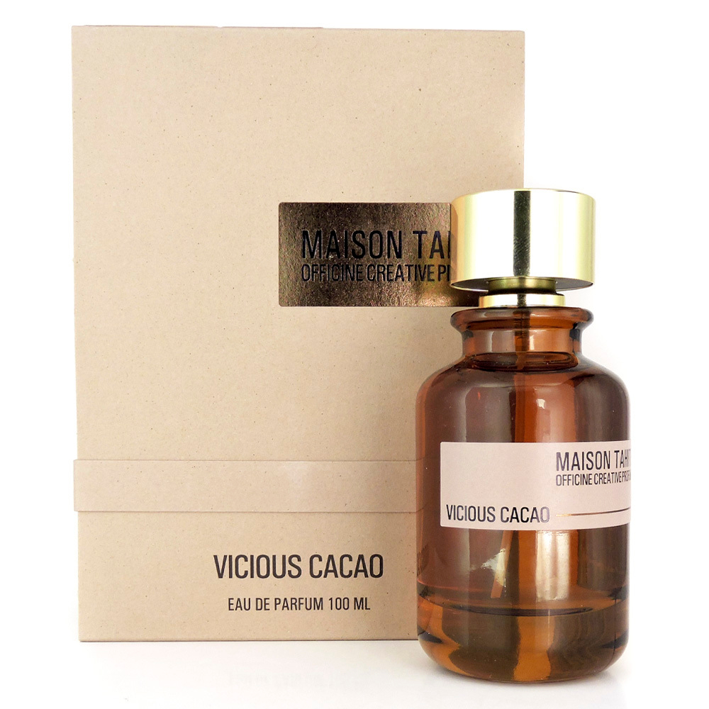 Maison Tahite Vicious Cacao — парфюмерная вода для мужчин и женщин. Аромат - лакомство. Букет белых цветов в чувственном миксе из амбры, бензоина, шафрана и какао с соленой карамелью.