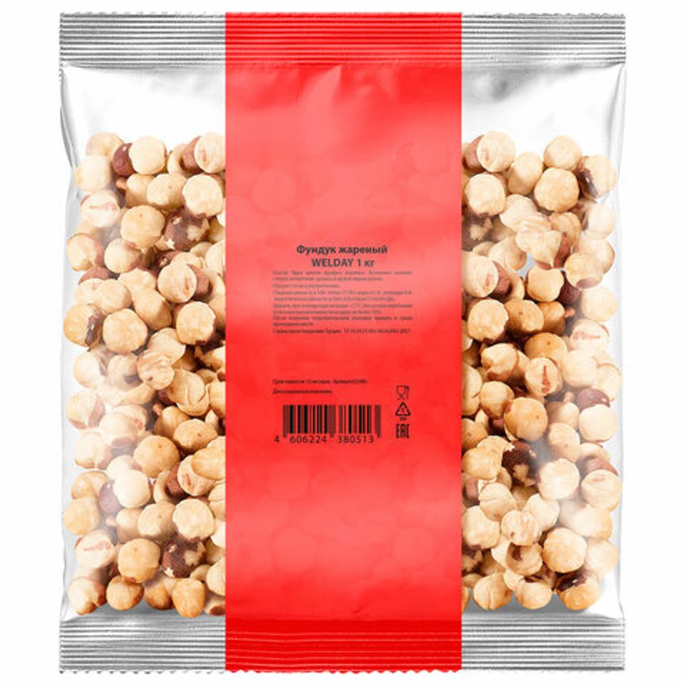 Фундук жареный WELDAY (ВЭЛДЭЙ) 1 кг, 622485