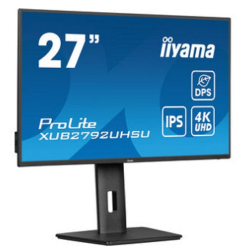 Монитор LCD IIYAMA 27" XUB2792UHSU-B6 (IPS 3840x2160 60hz 4ms 1300:1 350cd 178/178 DVI HDMI DisplayPort USB-C HAS Pivot)