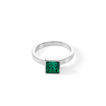 Кольцо Coeur de Lion Dark green-silver 16.5 мм 0500/40-0548 52 размер 16,5