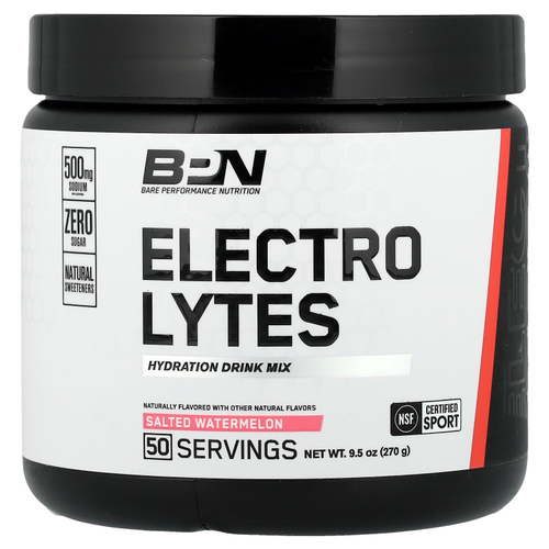 BPN, Electrolytes, смесь для увлажняющих напитков, соленый арбуз, 270 г (9,5 унции)