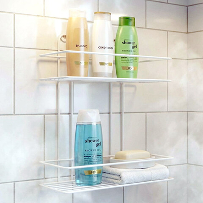 Полка прямоугольная 2-х ярусная 26,5*10*35см белая, ПП-2Б