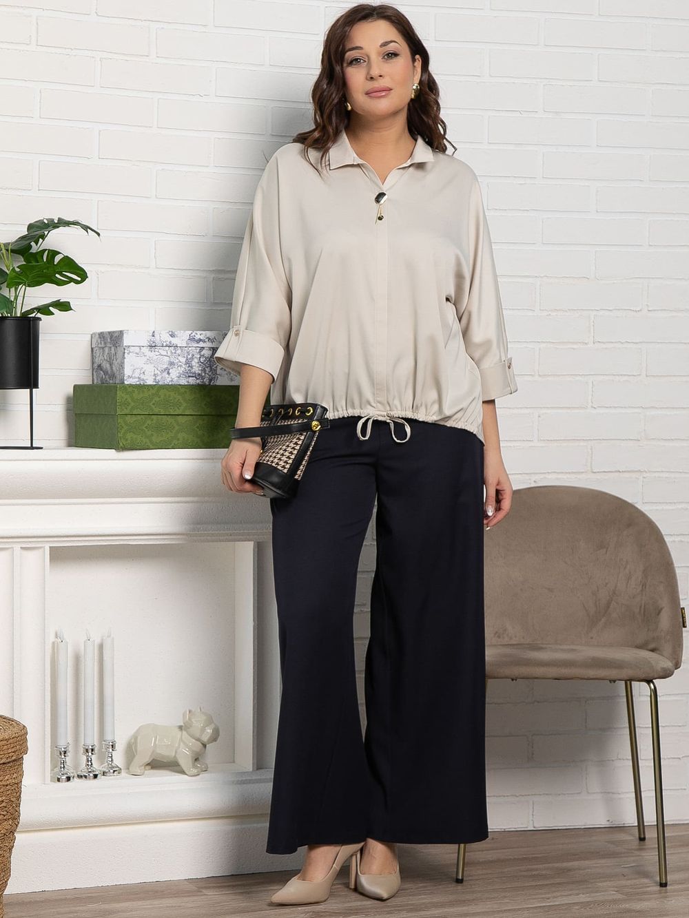 Блуза Серенада (бежевая) Б15111-24М LT Collection