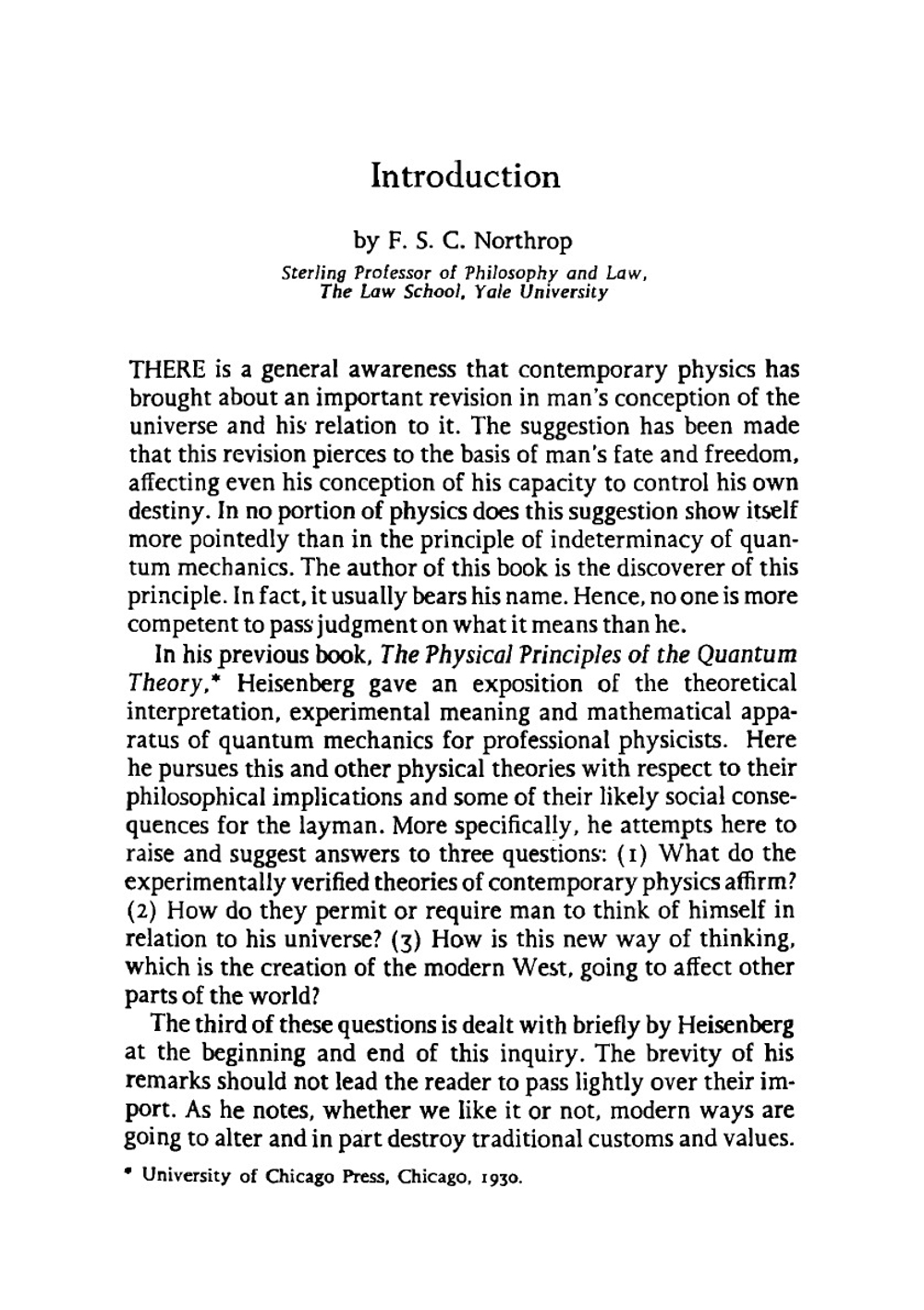 Physics & Philosophy | Werner Heisenberg