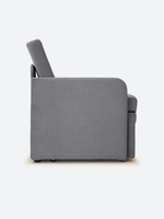 Кресло-кровать "Миник" с правым подлокотником, под правую руку, велюр Desert Light Grey