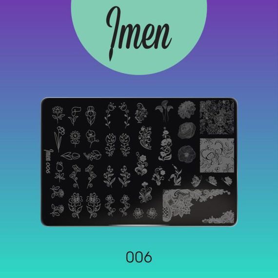 Пластина Imen для стемпинга #006