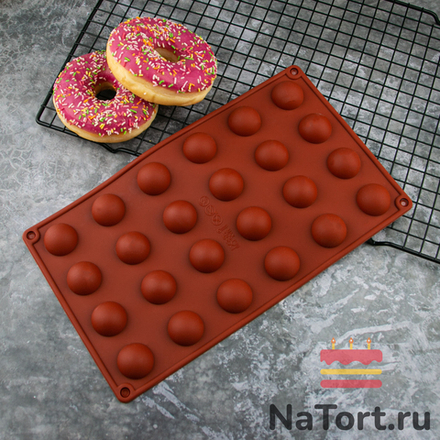 Силиконовая форма «Полусфера» 2,8 см, 24 ячеек