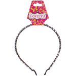 Ободок металлический с бисером «КОЛЛИНА», энтари, микс 4 цвета, 0,5см (блистер Кокетка и пакет с подвесом)