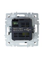 BRITE Розетка USB A+C 18Вт РЮ11-1-БрТБ темная бронза IEK