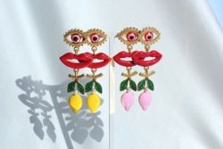 Серьги Cucaracha lemon