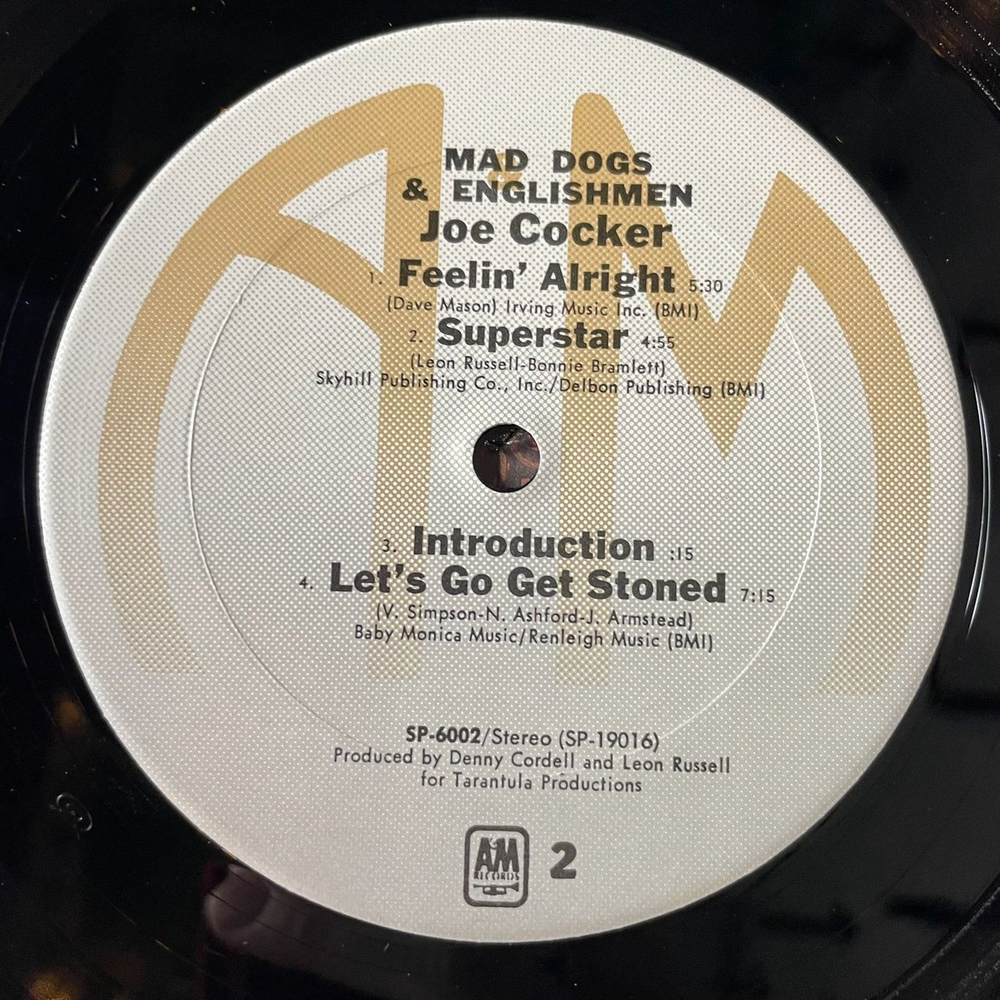 Винтажная виниловая пластинка LP Joe Cocker Mad Dogs and Englishmen (USA 1974) Honky Tonk Women