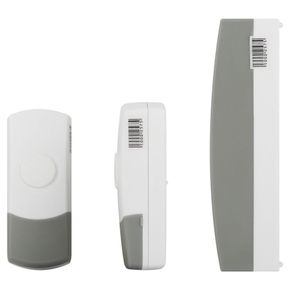 Звонок дверной ЭРА C91-2 беспроводной две кнопки белый с серым 2 мелодии | Электрозвонки беспроводные