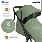 Коляска прогулочная Pituso Matrix PU Emerald mood