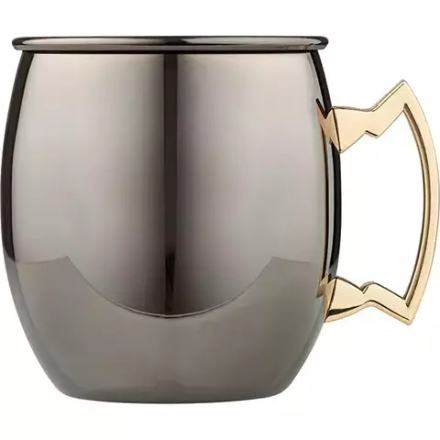 Кружка для коктейлей «Московский мул» античный никель сталь нерж. 0,5л D=85,H=100мм никелев.,золотой