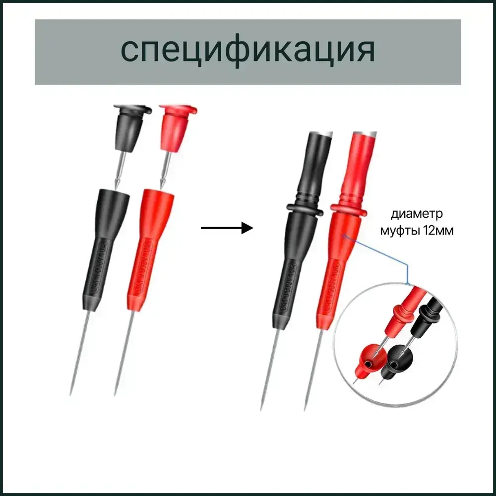 ВинтиКиШпунтик Щуп токоизмерительный 3 см 600 В 10 А