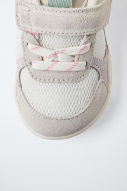 ZARA КОМБИНИРОВАННЫЕ КРОССОВКИ, РОЗОВЫЙ