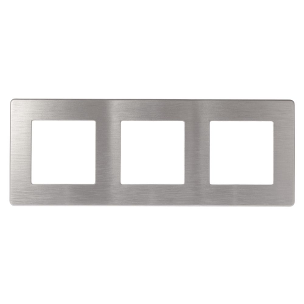 Рамка для розеток и выключателей ЭРА Серия 12 12-5103-03 на 3 поста, Сатин, алюминий