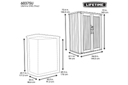 Шкаф-сарай высокий Lifetime Utility 183*97,9*147.5см 2060л