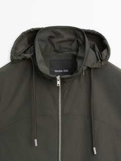 Massimo Dutti Длинный тренч, бутылочно-зеленый