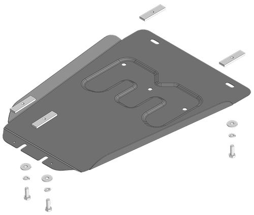 Защита КПП. 2 мм, Сталь. для Jac T8 2019-н.в., Jac T8Pro 2019-н.в. MOTODOR.78313