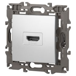 Розетка ЭРА Elegance 14-3114-03 HDMI IP20 алюминий | Эра Elegance