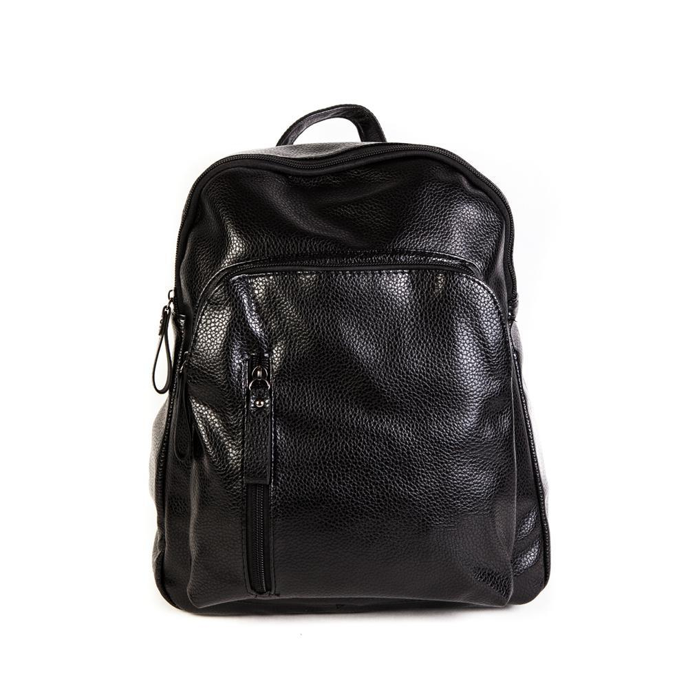 Стильный женский повседневный чёрный рюкзак из экокожи Dublecity 9958-1
