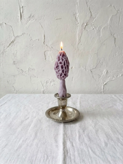 Свеча "Гриб Сморчок" лилового цвета