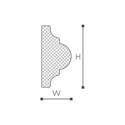 Молдинг WL1 (40х20х2000мм) NMC