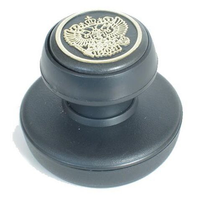 Печать на ручной оснастке с кнопкой и подушкой Д40 мм