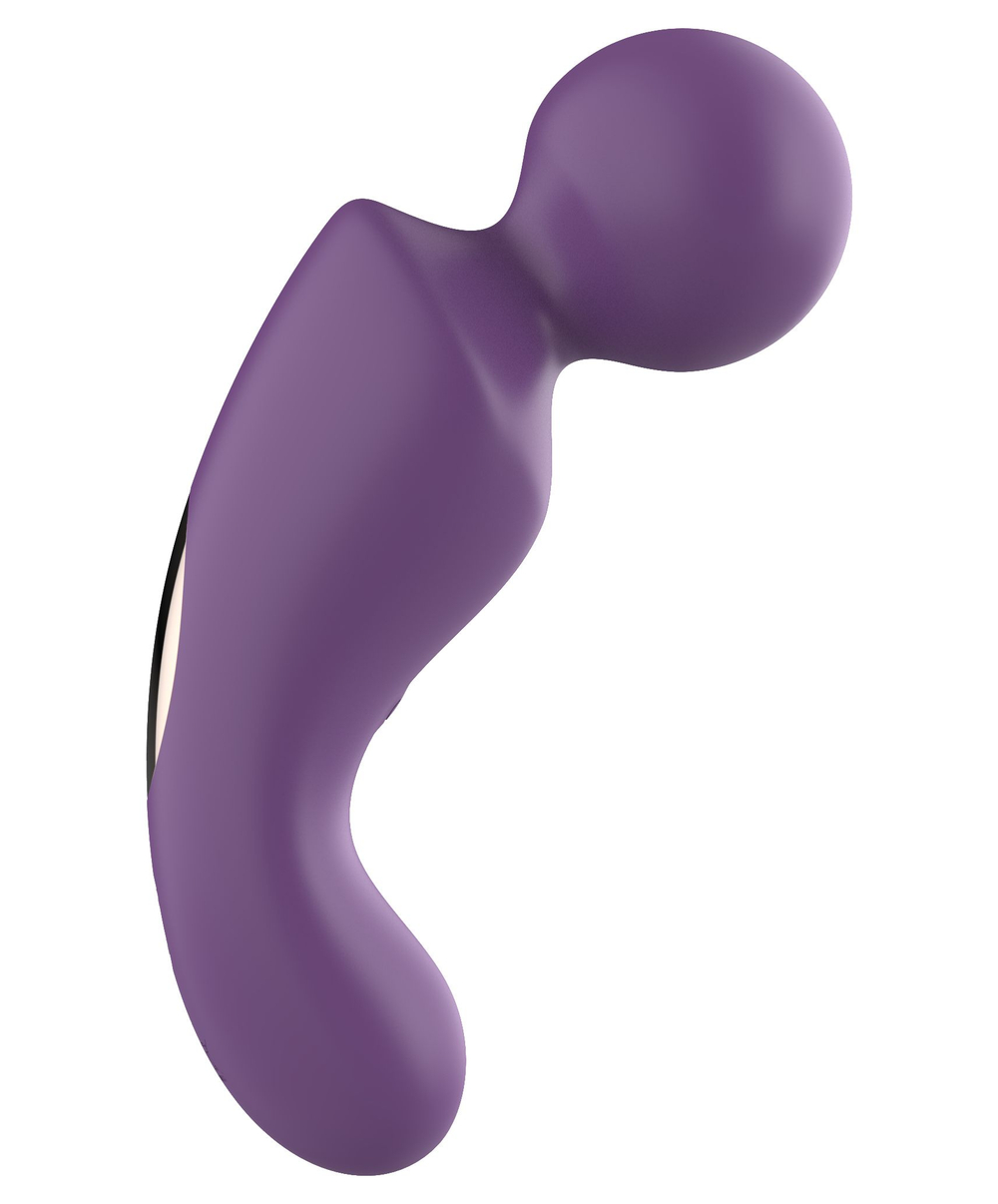 Фиолетовый изогнутый wand-вибратор (Цвет: фиолетовый)