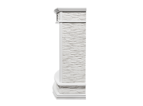 Портал Firelight Scala 25 камень сланец скалистый белый, шпон белый дуб