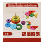 Развивающая игрушка деревянная Пирамидка сортер 8 слоев + основа, коробка C-41690