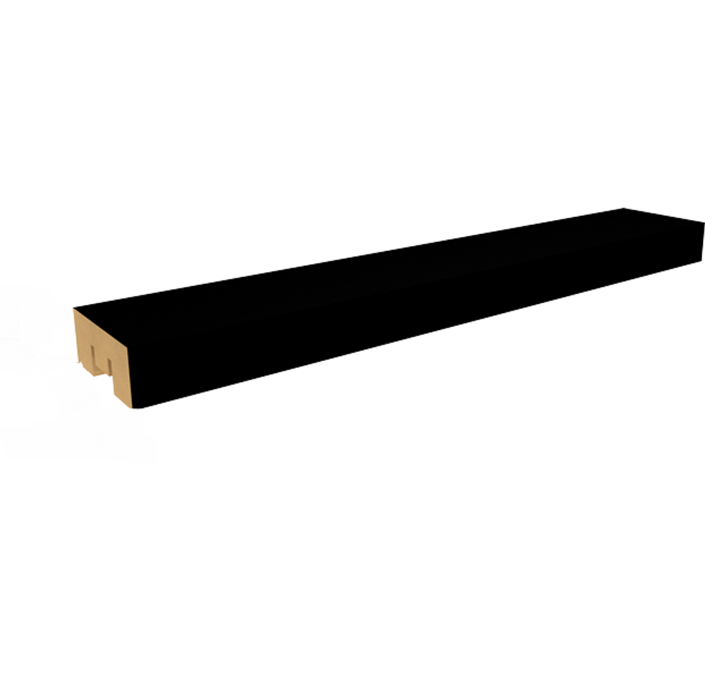 Интерьерная рейка МДФ (Black Edition), 16*40*2700 мм