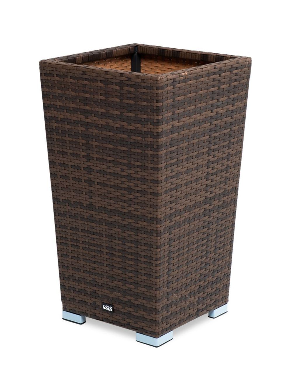 "Капучино" кашпо для цветов плетеное из искусственного ротанга, цвет коричневый